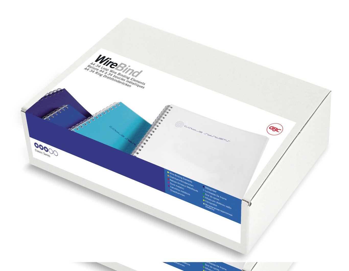 Vit WireBind spiralbindning för A4, 3:1, 6mm, för kontorsbruk i förpackning
