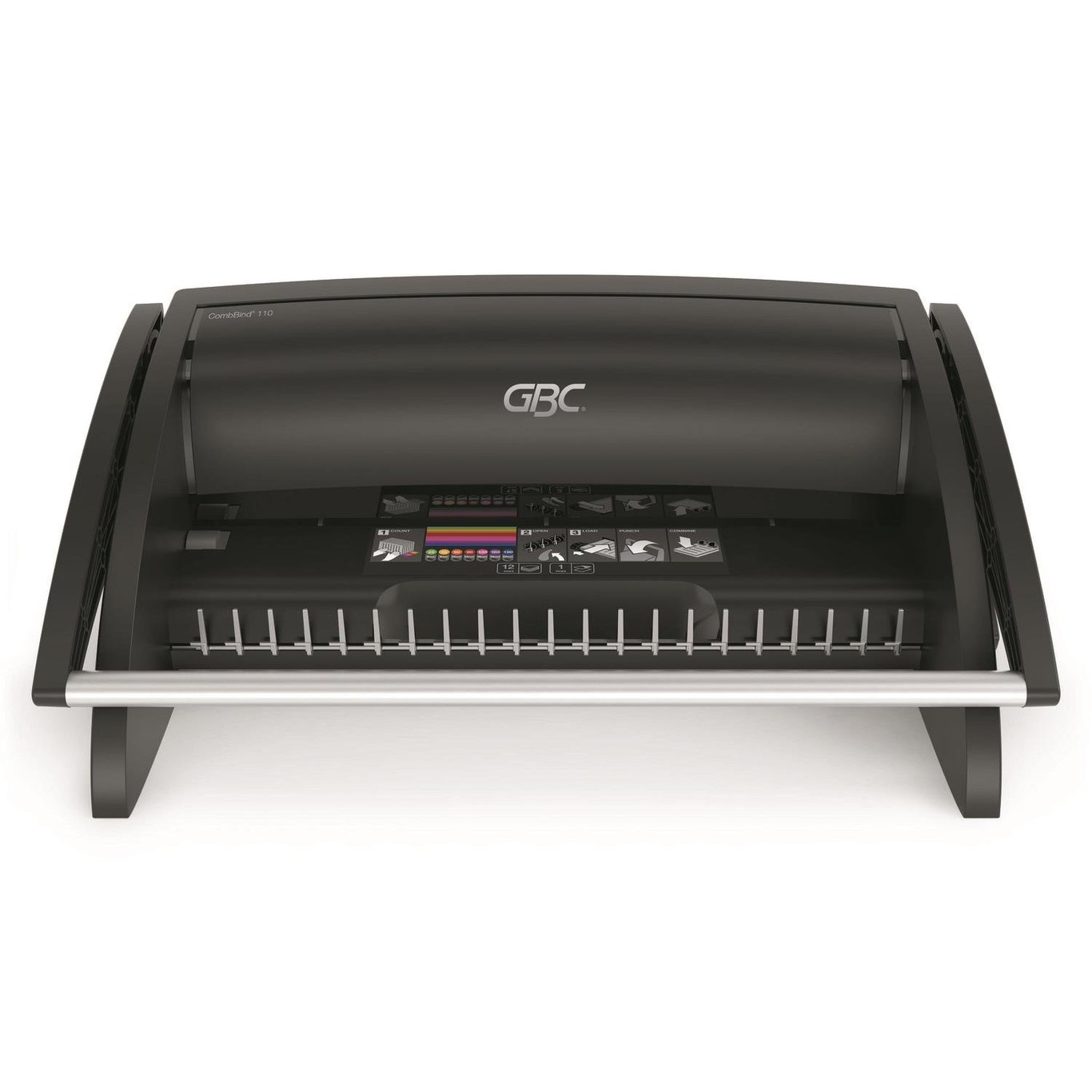 Spiralinbindningsmaskin GBC CombBind 110 i svart med metallben