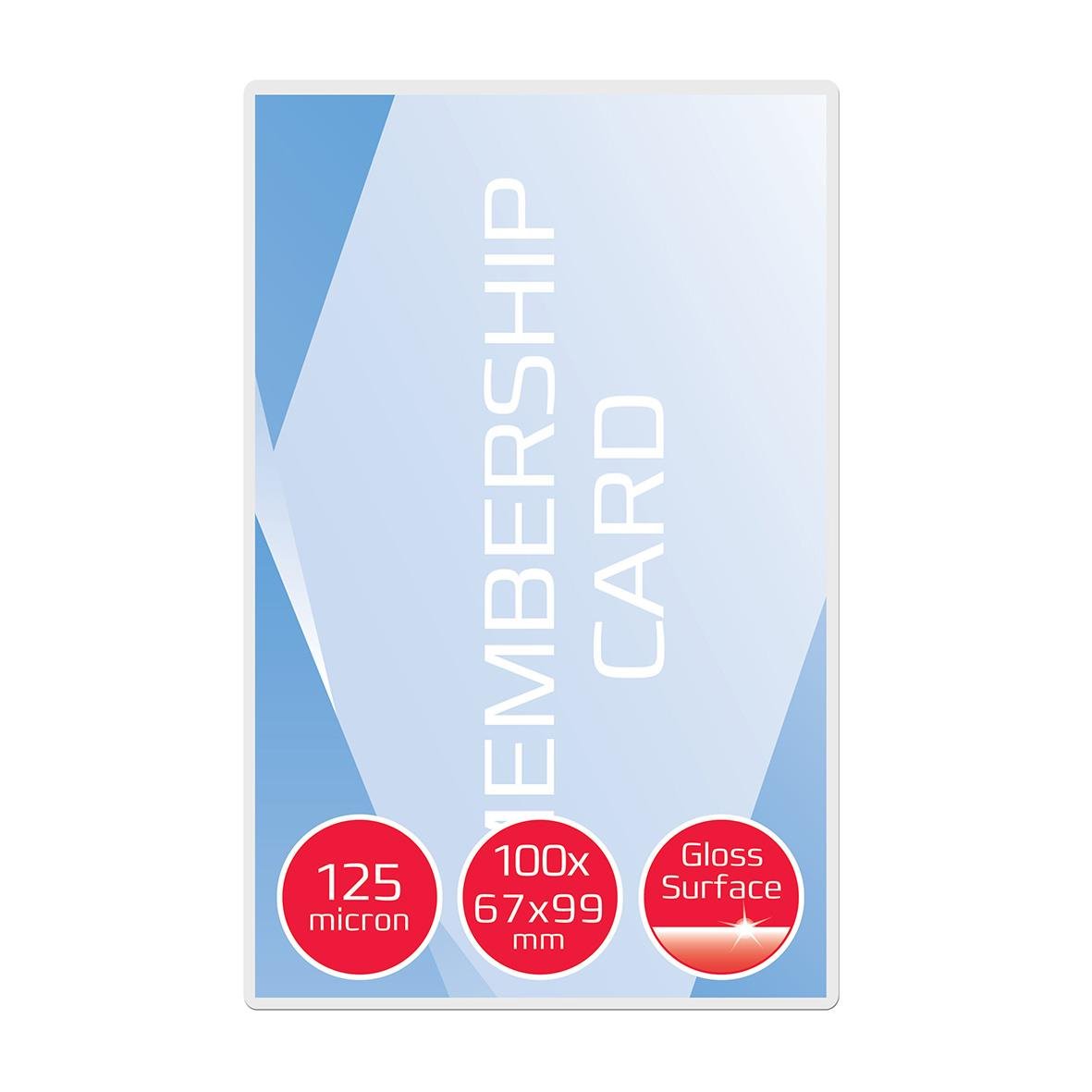 Klar lamineringsficka GBC 2x125mic 67x99mm med glansig yta