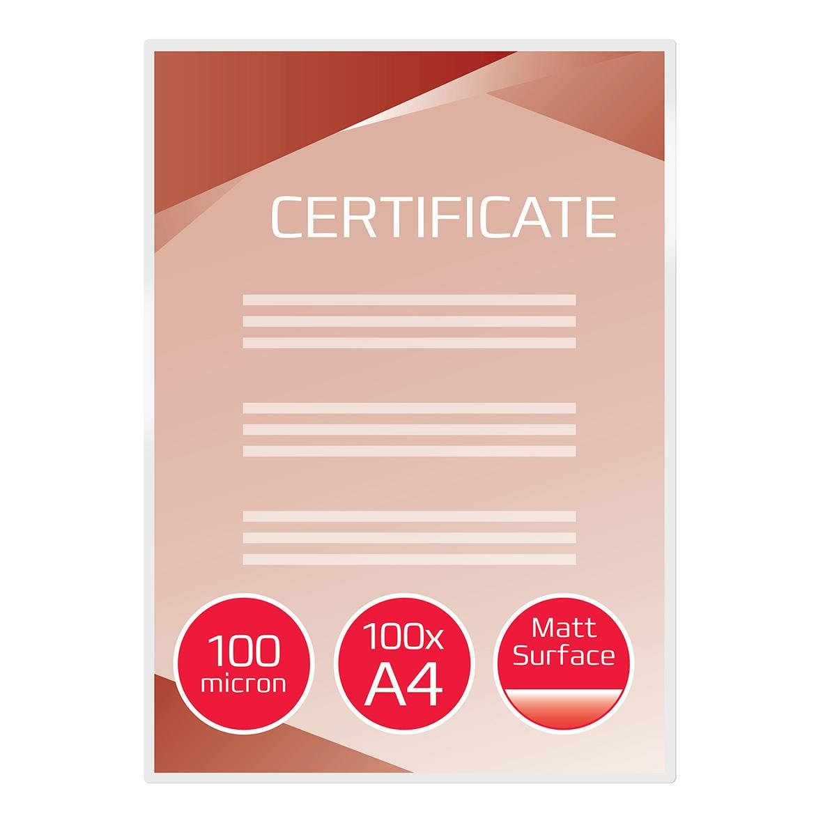 Lamineringsficka GBC 2x100mic Matt A4 för skydd och laminering