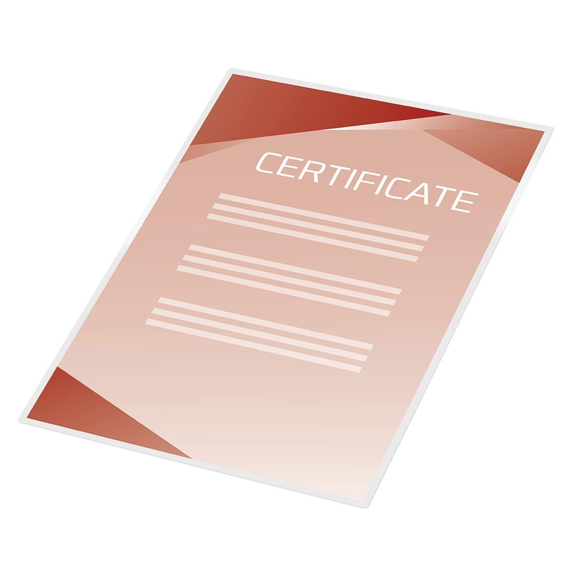 Lamineringsficka GBC 2x100mic Matt A4 med certifikatdesign