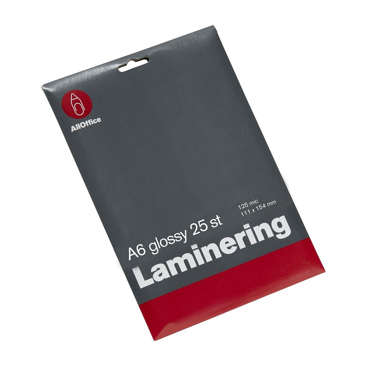 Lamineringsficka AllOffice 2x125mic Klar A6, 25 st