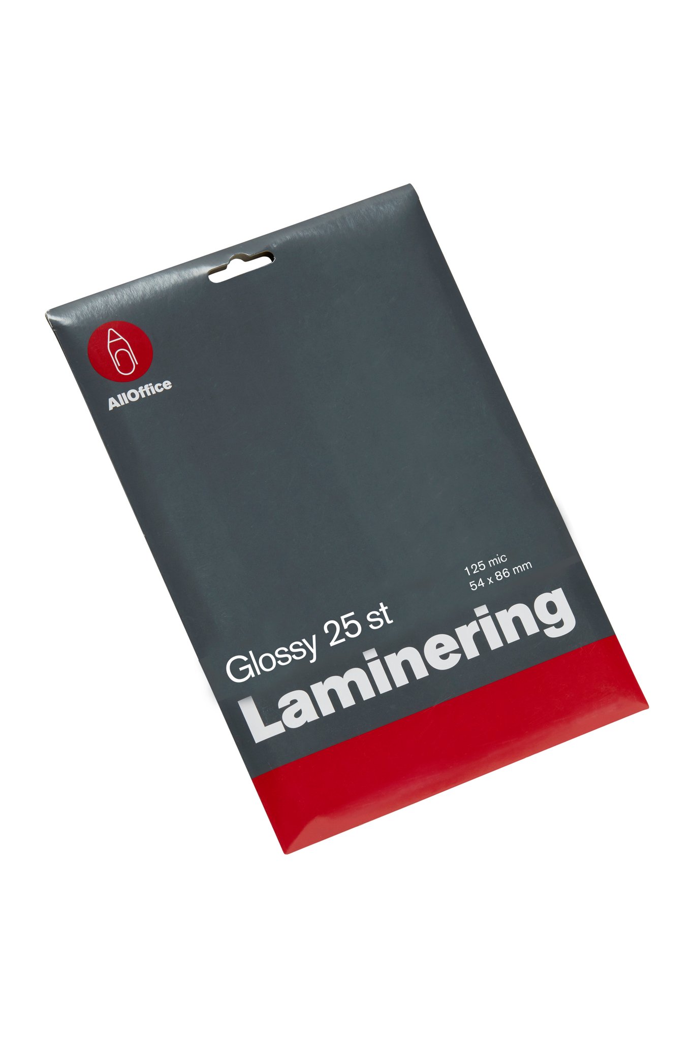 Lamineringsficka AllOffice Klar 2x125mic 54x86mm 35100054