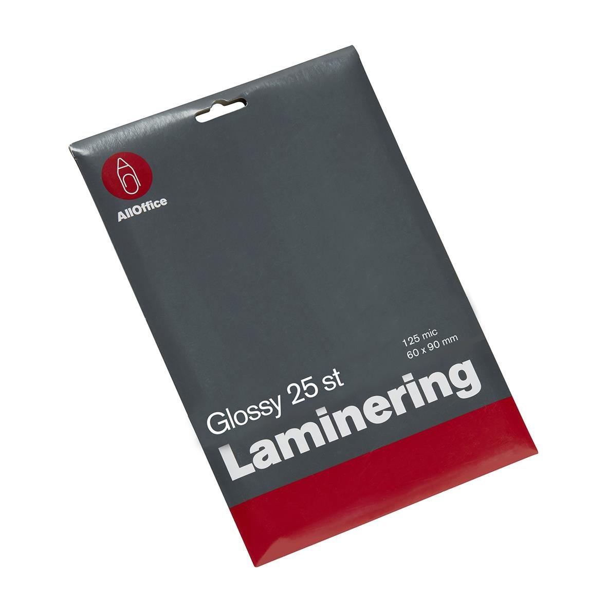 Lamineringsficka AllOffice 2x125mic klar 60x90mm för laminering av dokument