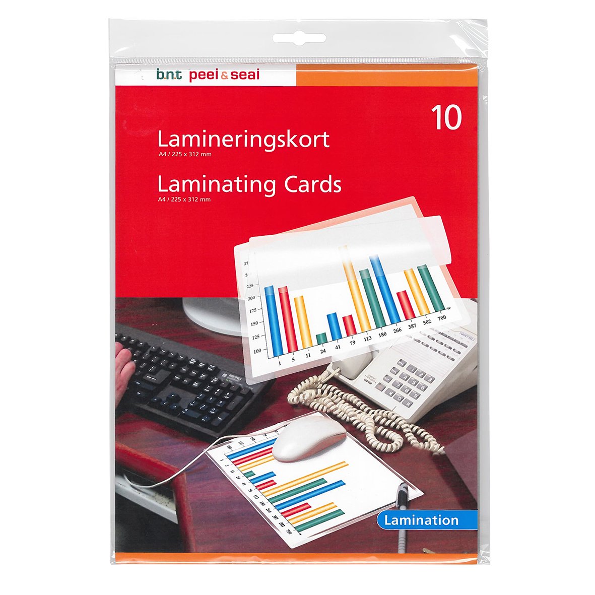 Kallamineringsficka för laminering 225x312mm, 10-pack