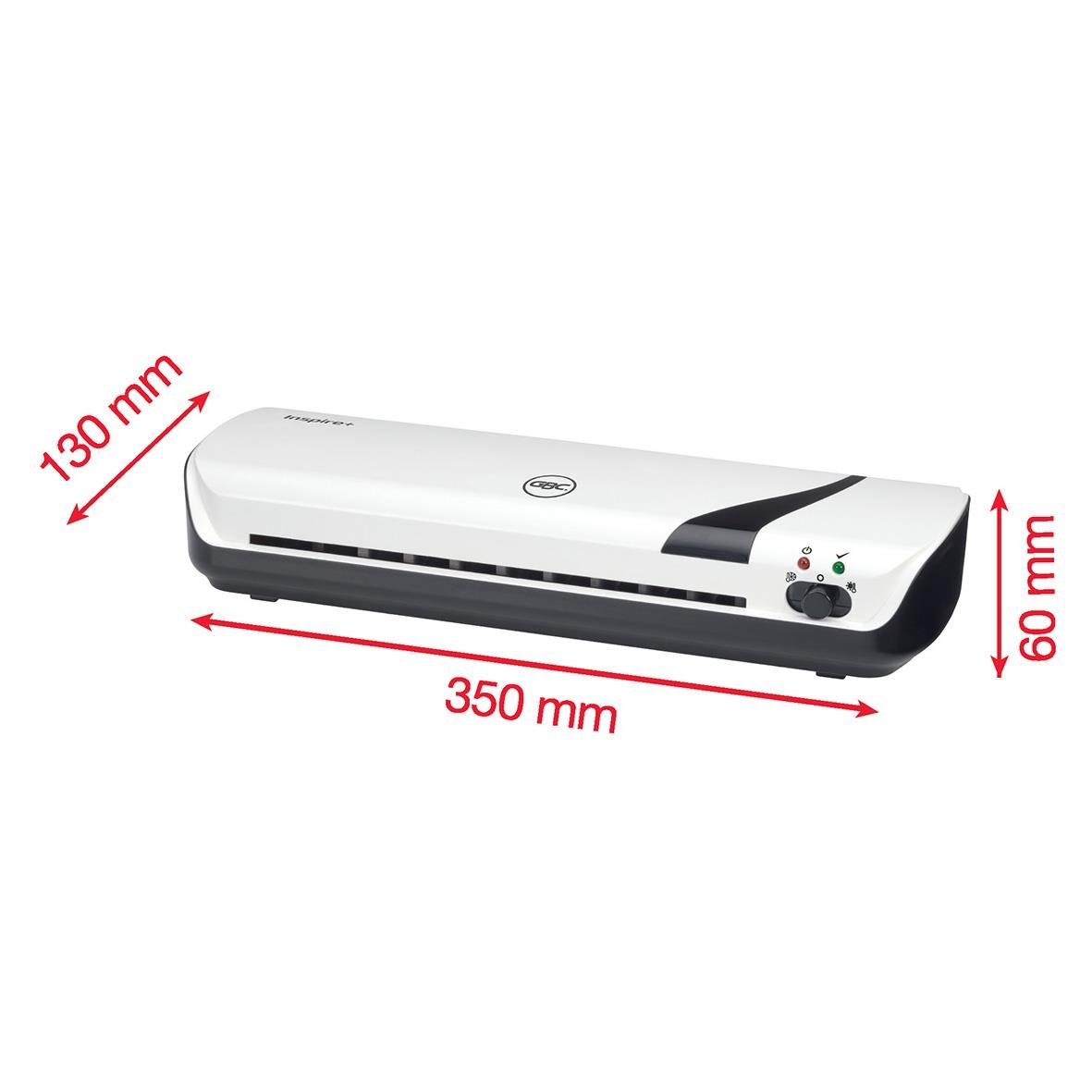 Vit lamineringsmaskin GBC Inspire+ Craftpack med måtten 350x130x60 mm