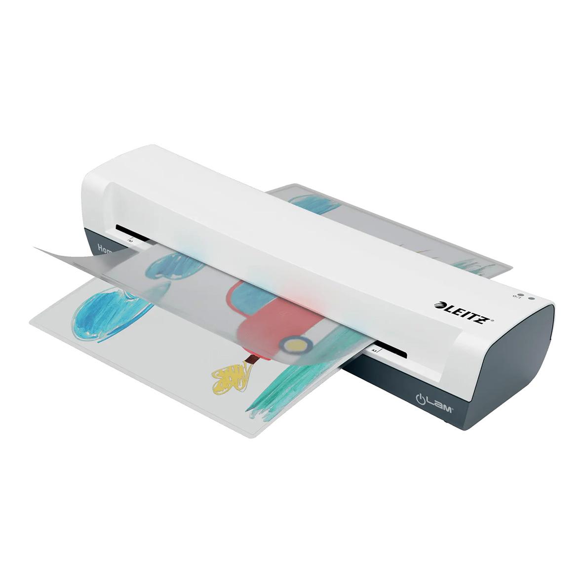 Vit lamineringsmaskin Leitz iLam Home A3 som laminera dokument