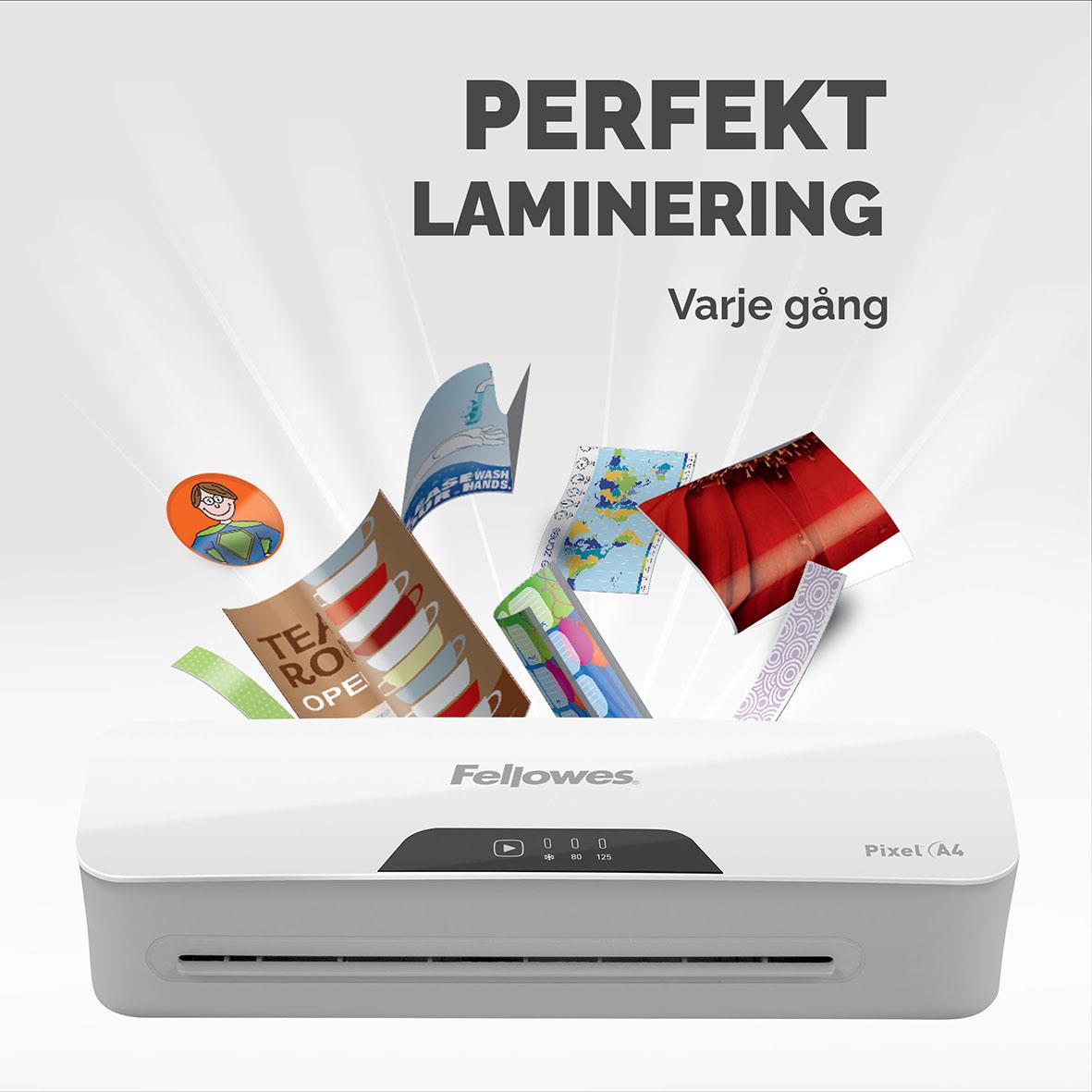 Fellowes Pixel A4 lamineringsmaskin för perfekt laminerad dokument varje gång