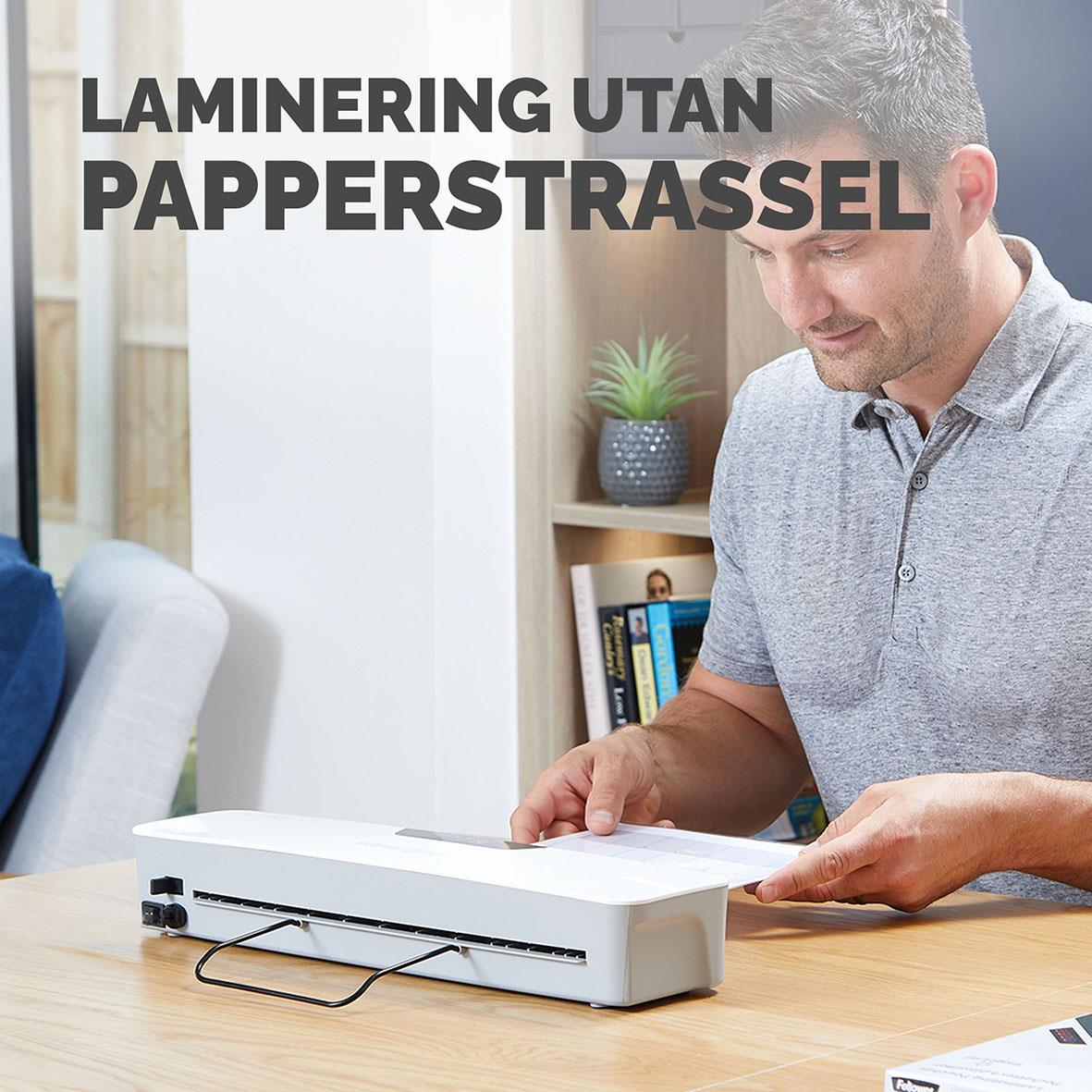 Fellowes Pixel A3 lamineringsmaskin utan pappersstrassel på skrivbord