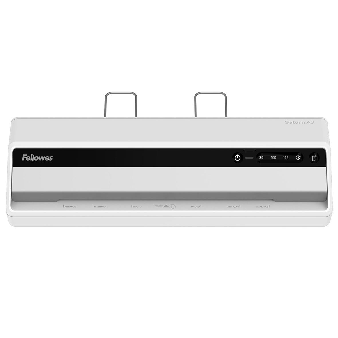 Lamineringsmaskin Fellowes Saturn A3 i vitt och svart design