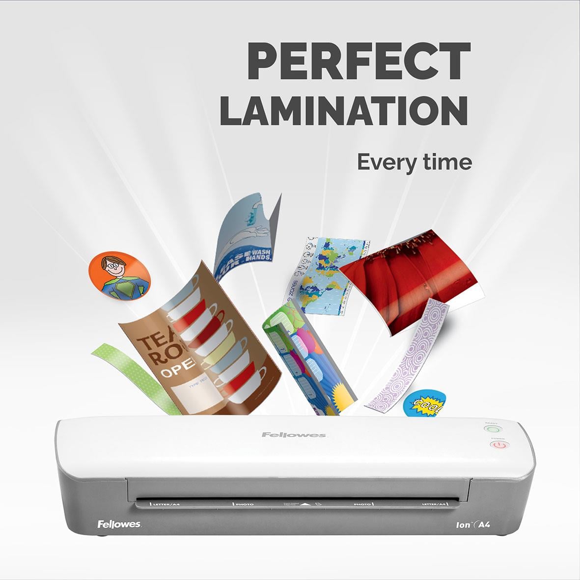 Lamineringsmaskin Fellowes Ion A4 för perfekt lamineringsresultat varje gång