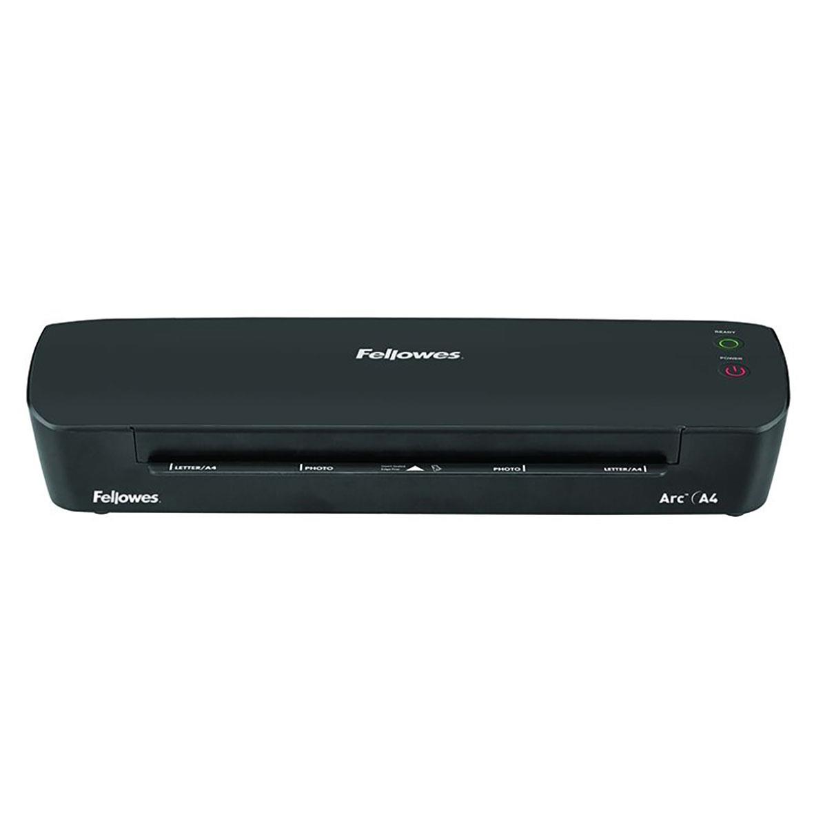 Lamineringsmaskin Fellowes Arc A4 i svart med kontrollknappar
