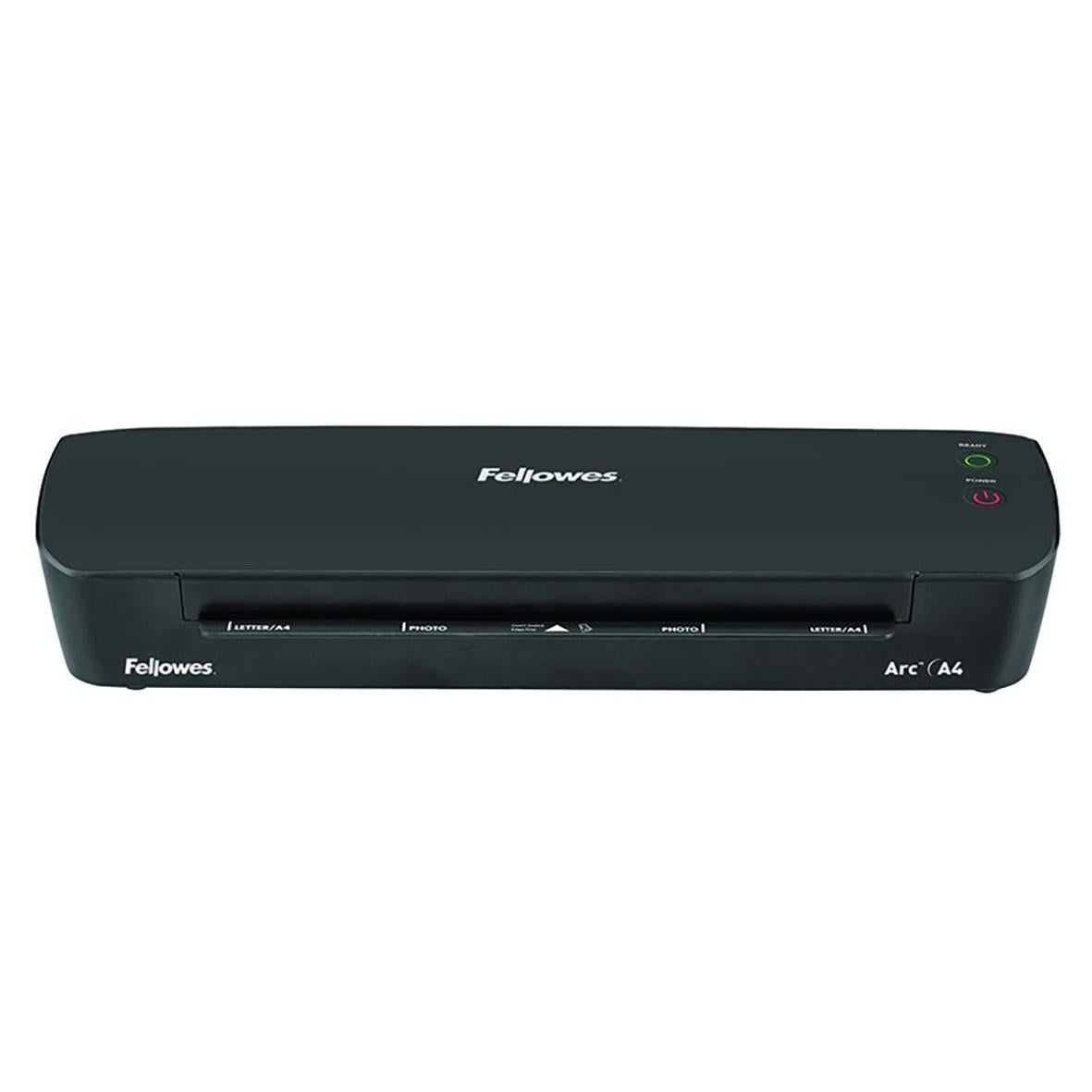 Lamineringsmaskin Fellowes Arc A4 i svart med kontrollknappar