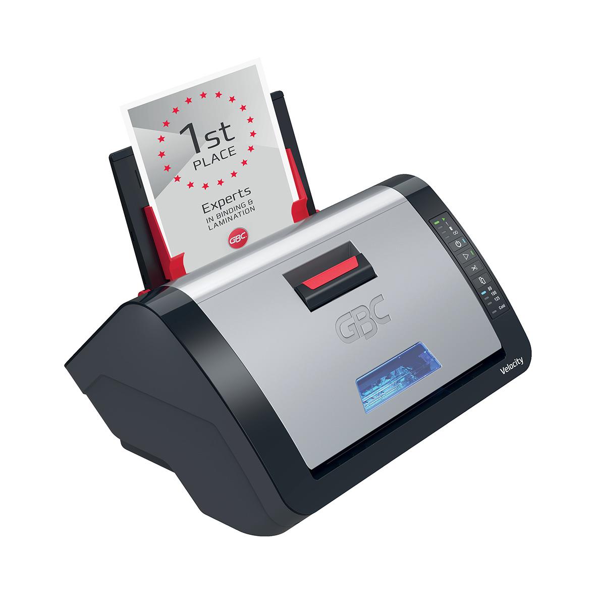 Lamineringsmaskin GBC Velocity Automatisk A4 med utskriven förstaplacering och kontrollpanel