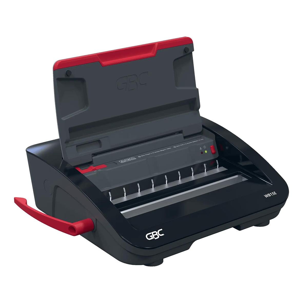 Spiralinbindningsmaskin GBC WireBind WB15E med svart och röd design