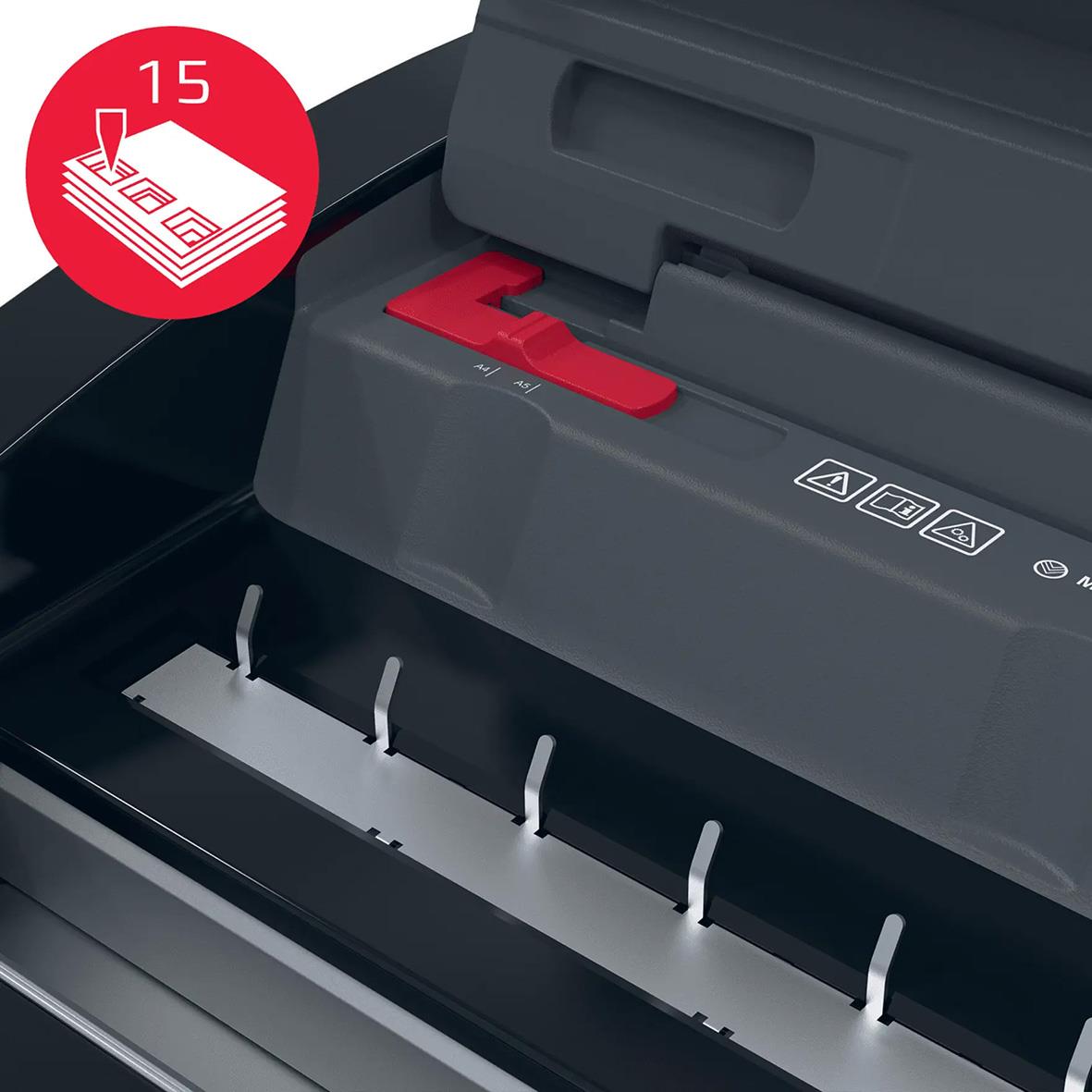 Spiralinbindningsmaskin GBC WireBind WB15E med inmatningsfack och knappar