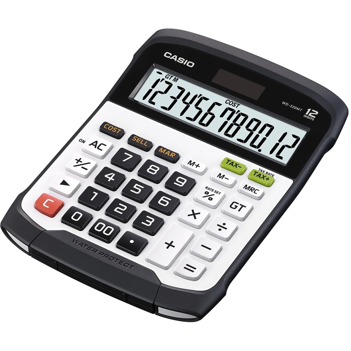 Casio WD-320 bordsräknare med stor display och många funktioner