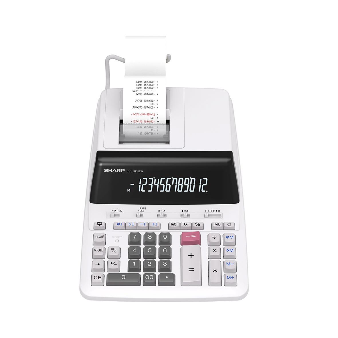 Remsräknare Sharp SH-CS2636LW med tryckare och digital display