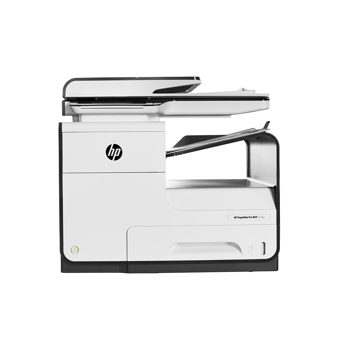 Multifunktionsskrivare HP PageWide Pro 477dw i vitt och svart med utskriftsfunktion