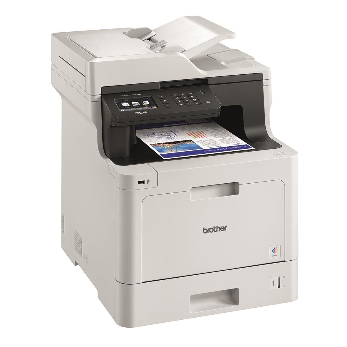 Multifunktionsskrivare Brother DCP-L8410CDW laser med skärm och utskriftsfunktion