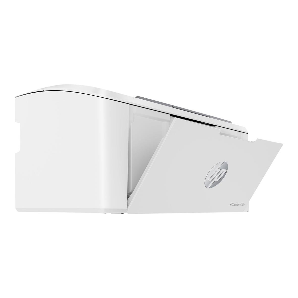 HP LaserJet M110w laserskrivare i vitt med kompakt design