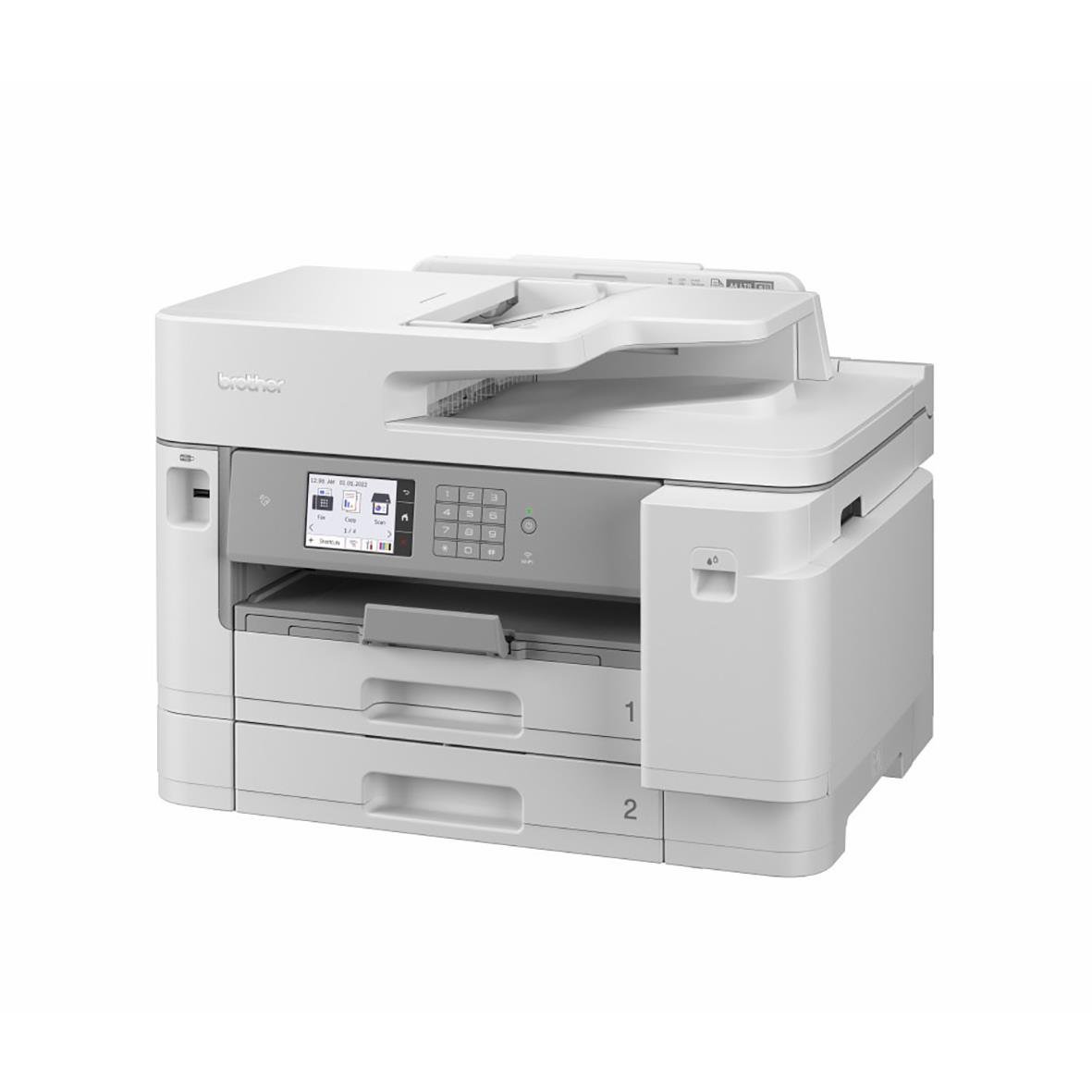 Multifunktionsskrivare Brother MFC-J5955DW i vitt med A3-utskrift och pekskärm