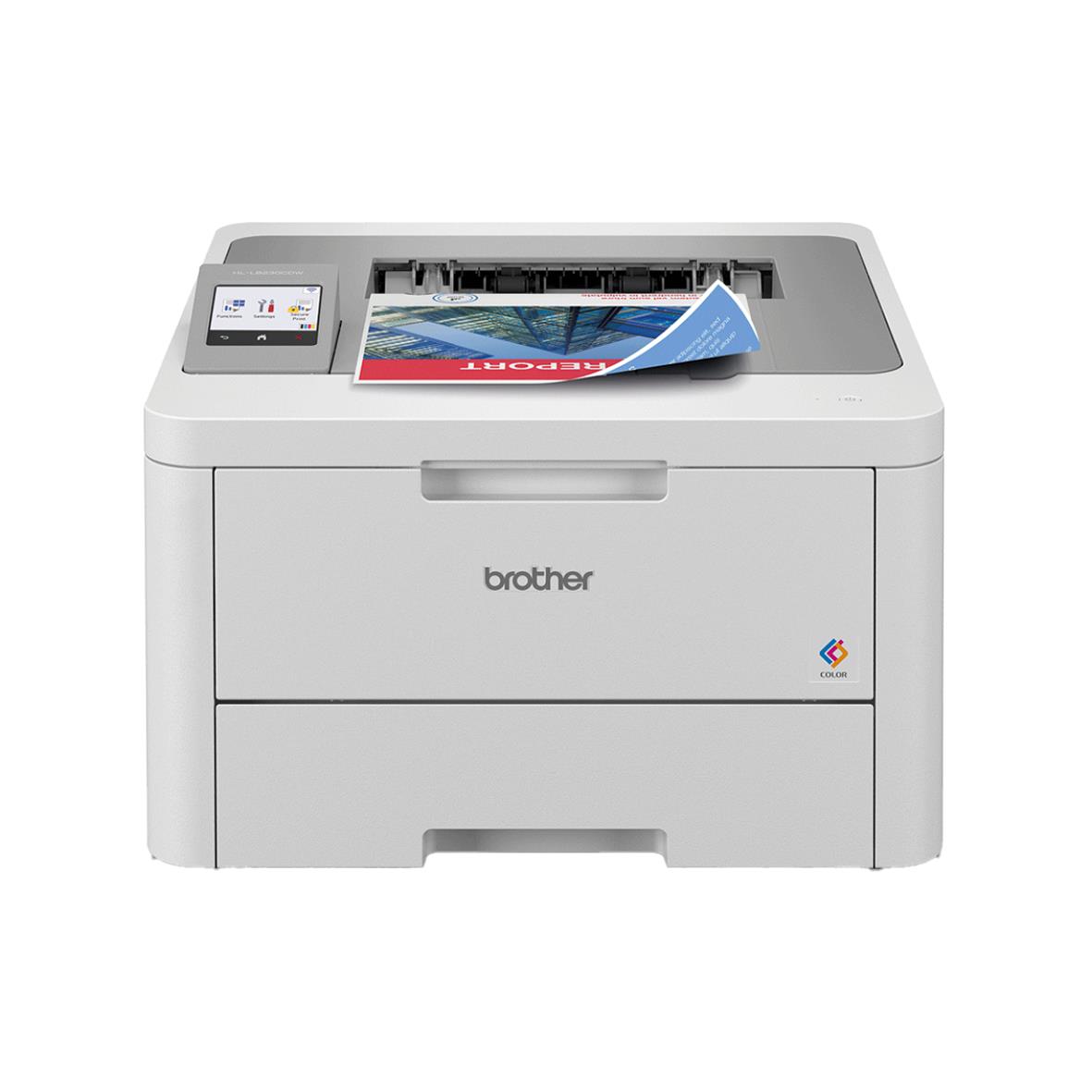 Färglaserskrivare Brother HL-L8230CDW med papper som matas ut