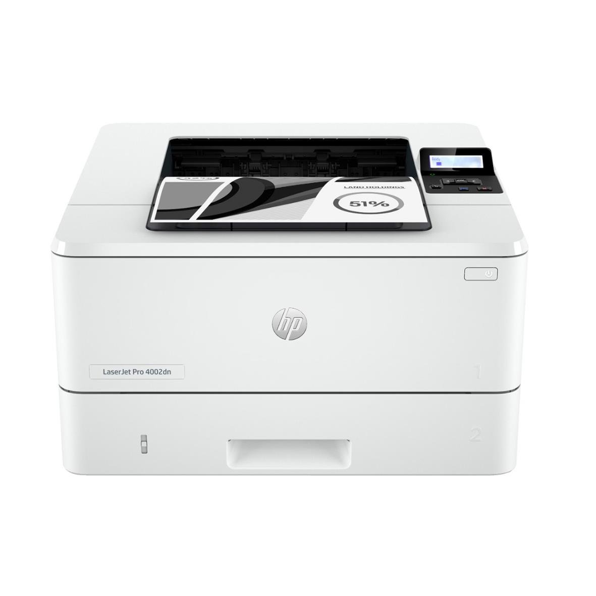 HP LaserJet Pro 4002dn monokrom laser skrivare med pekskärm och automatisk dokumentmatare