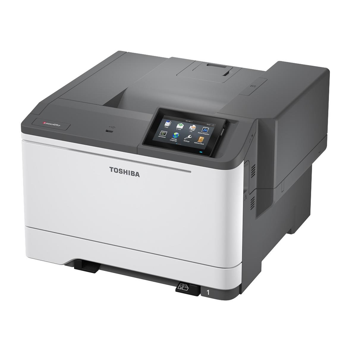 Färglaser skrivare Toshiba E-STUDIO 409CP på skrivbordet