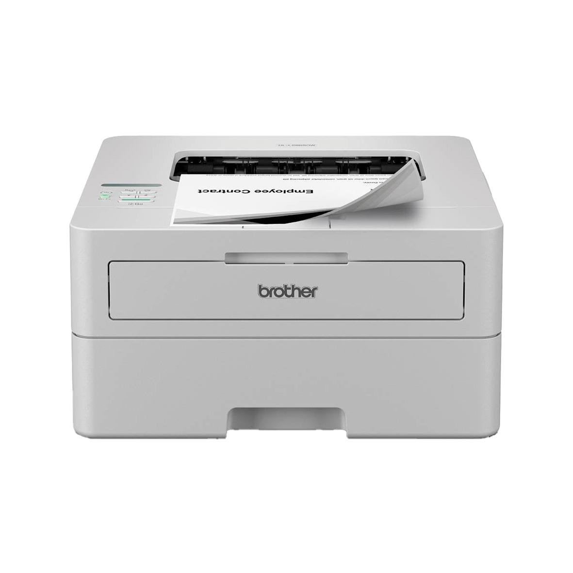 Vit laserskrivare Brother HL-L2865DW Mono med papper ut