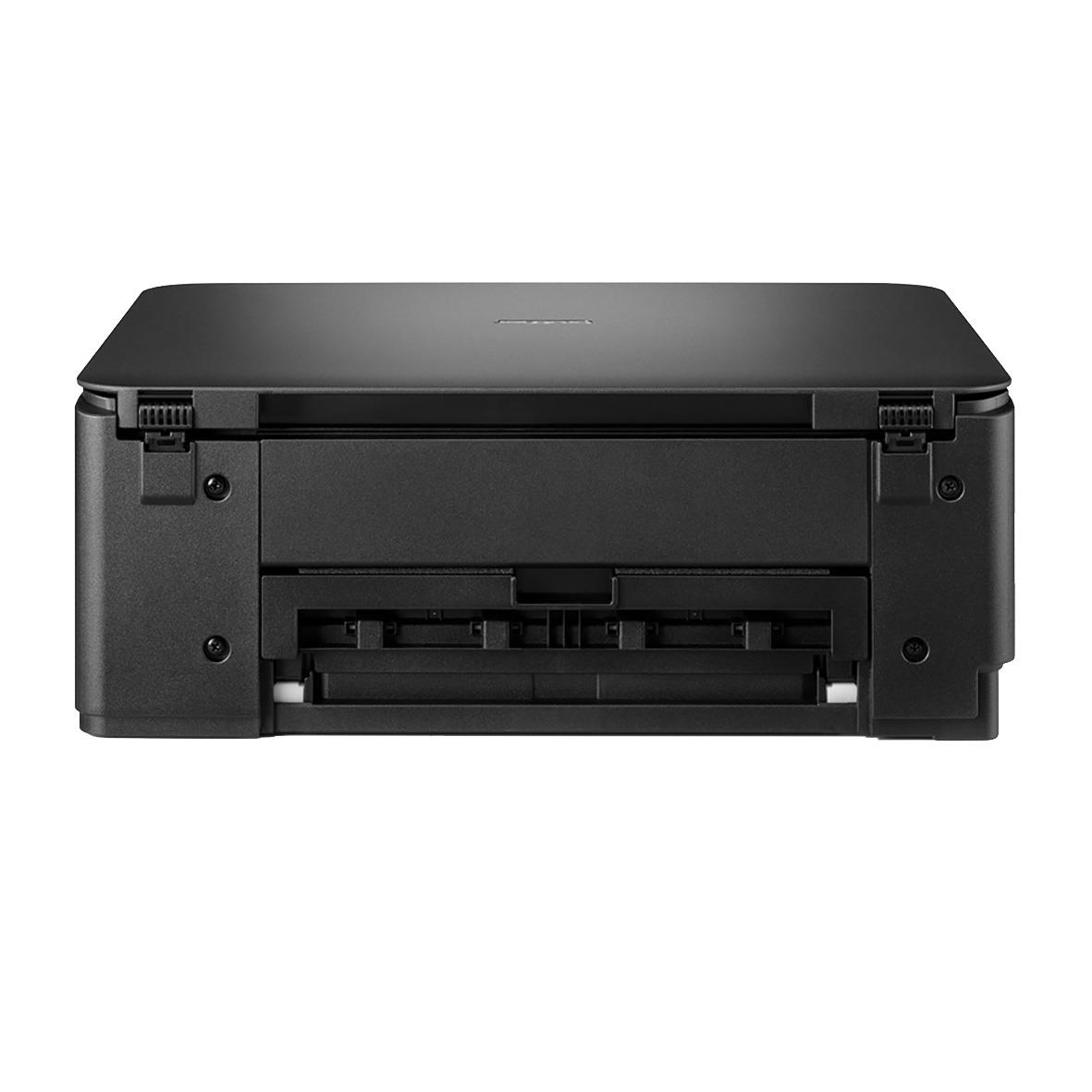 Svart multifunktionsskrivare Brother DCP-J1310DW sett framifrån