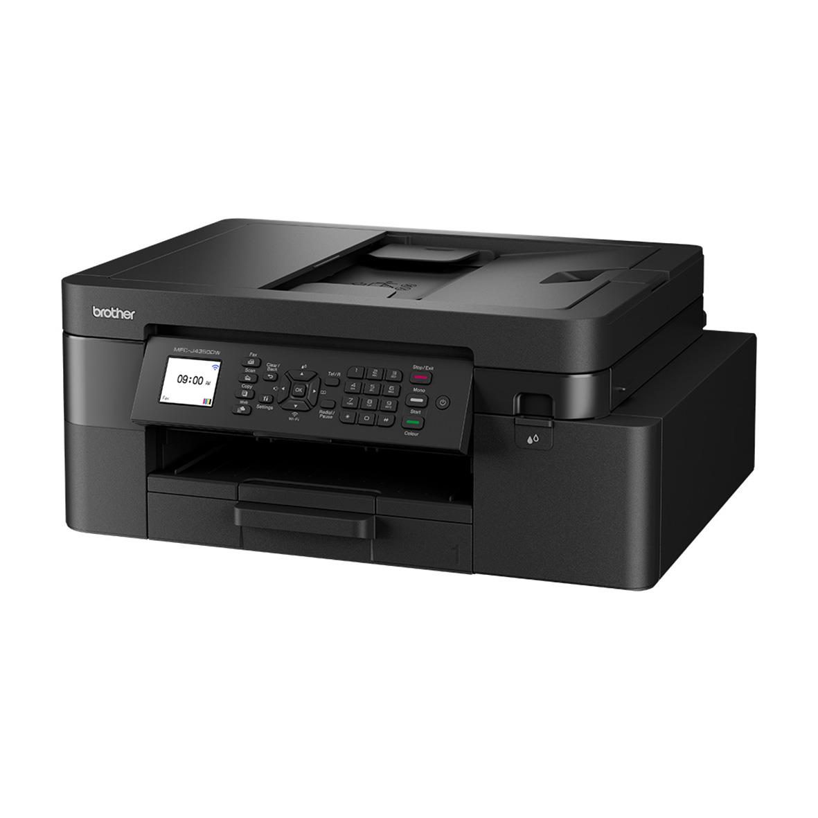 Multifunktionsskrivare Brother MFC-J4350DW i svart med display och knappar
