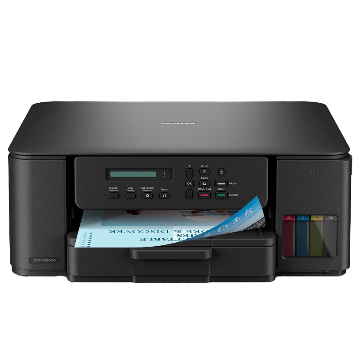 Multifunktionsskrivare Brother DCP-T580DW med bläckpatroner och utskriftsfunktion