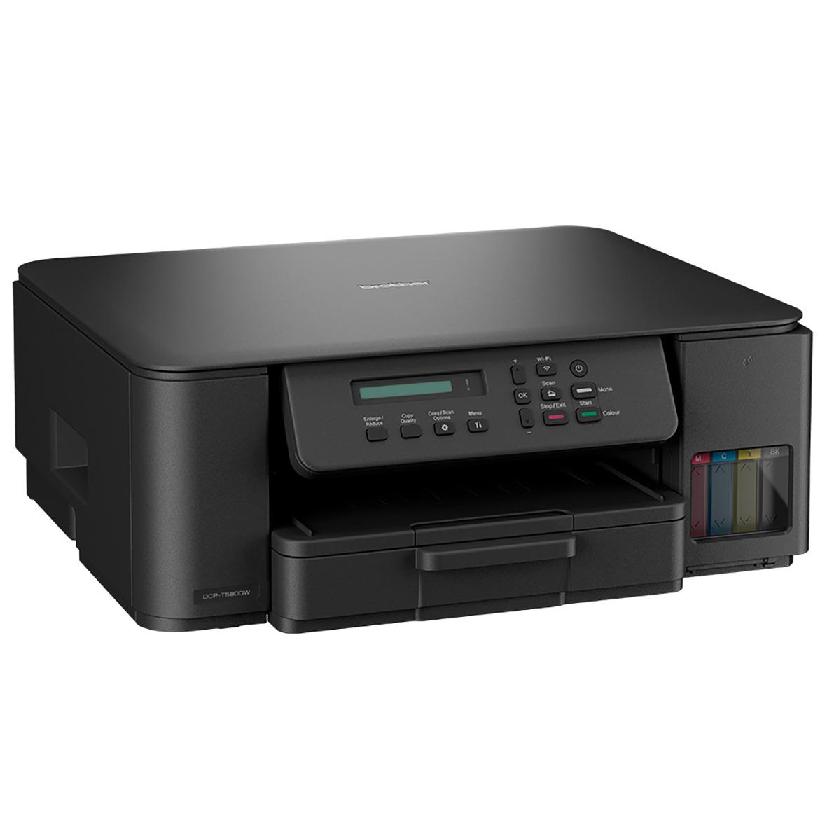 Multifunktionsskrivare Brother DCP-T580DW med bläck och display