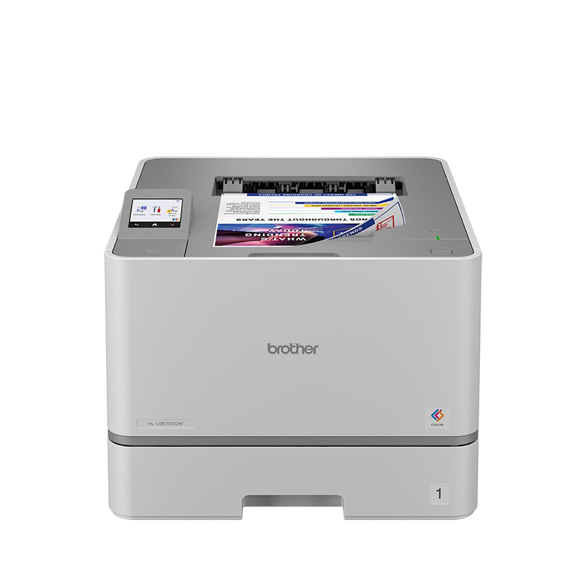 Färglaserskrivare Brother HL-L8570CDW med färgdisplay och utskriftsfunktion