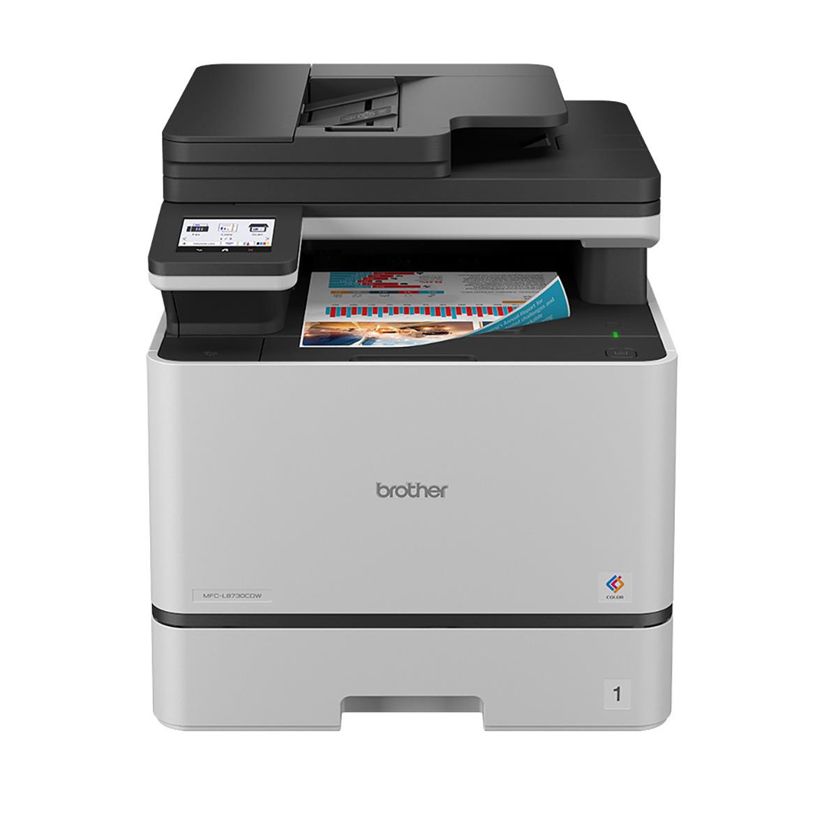 Färglaser multifunktionsskrivare Brother MFC-L8730CDW med skärm och utskriftsfunktion
