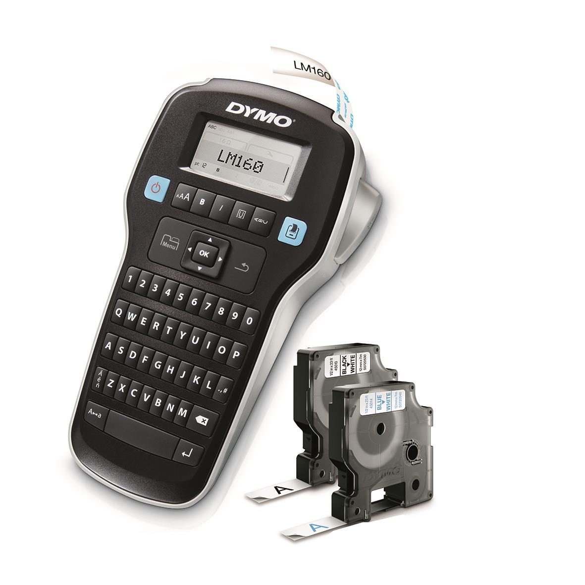 Dymo LabelManager 160 märkmaskin med tangentbord och två etikettutskriftsspolar