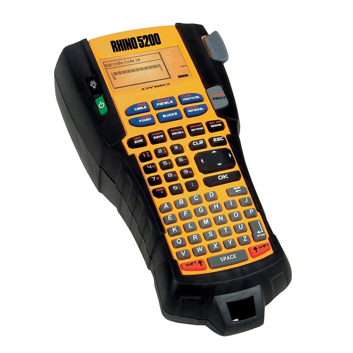 Rhinoc 5200 handdator med orange och svart design och liten skärm