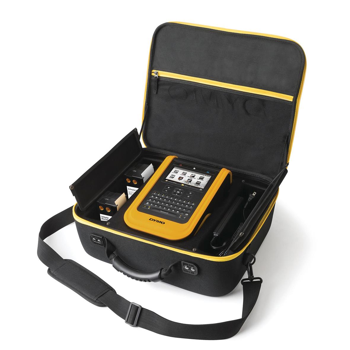 Märkmaskin Dymo XTL 500 i väska med tillbehör och batterier