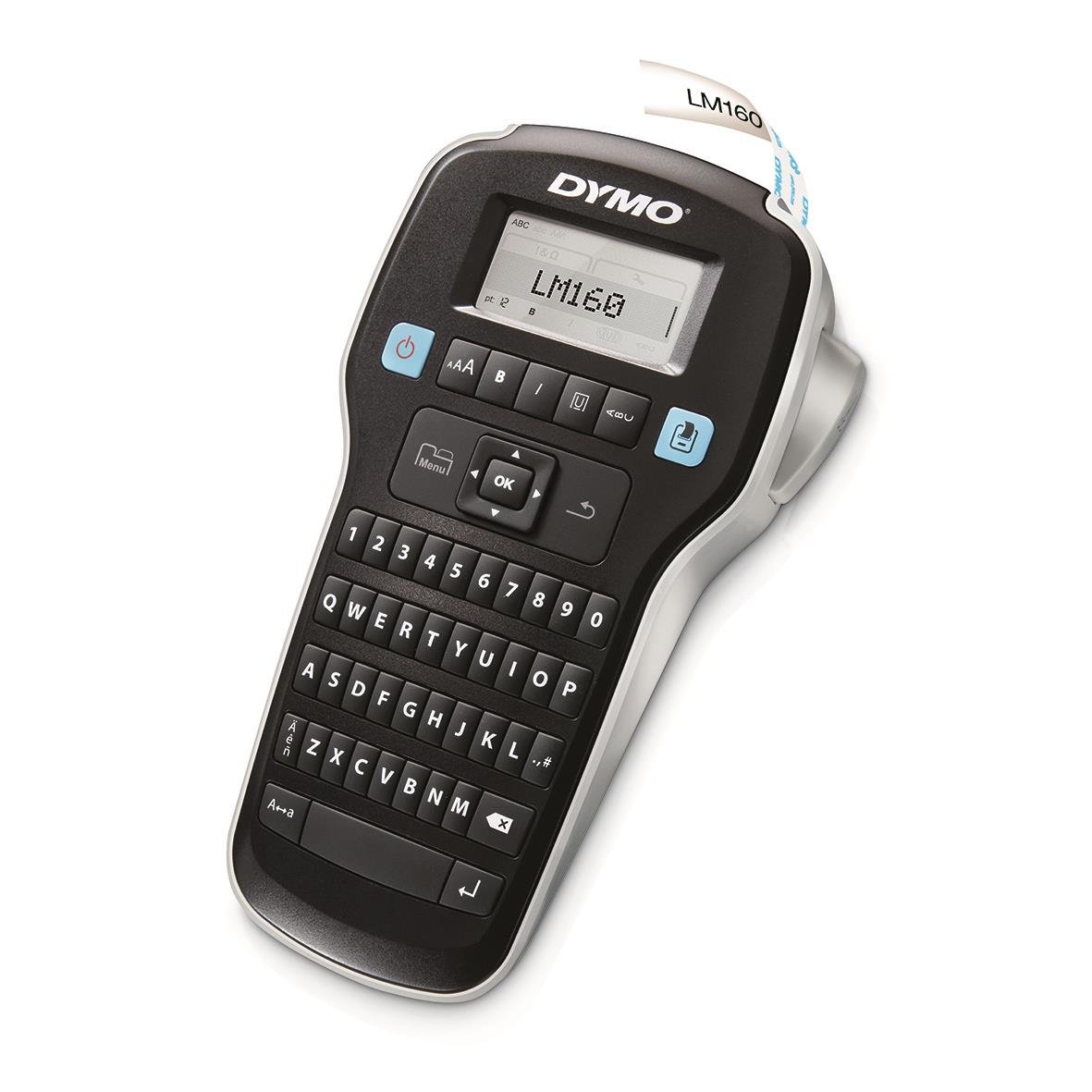 Dymo LabelManager 160 Qwerty märkmaskin med tangentbord och LCD-skärm