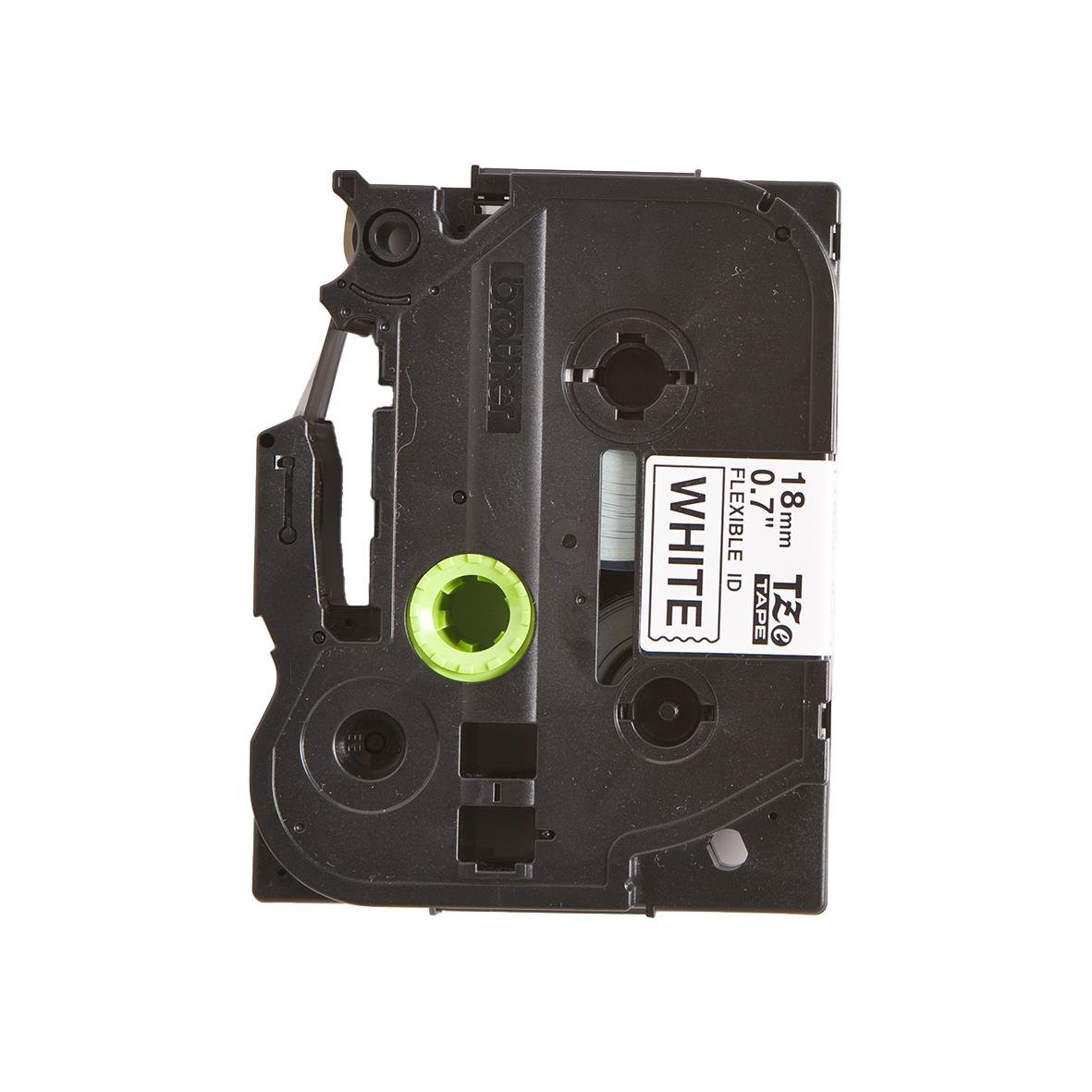 Märkband Brother Flexibel ID tape TZe-FX241 Svart/Vit 18mm