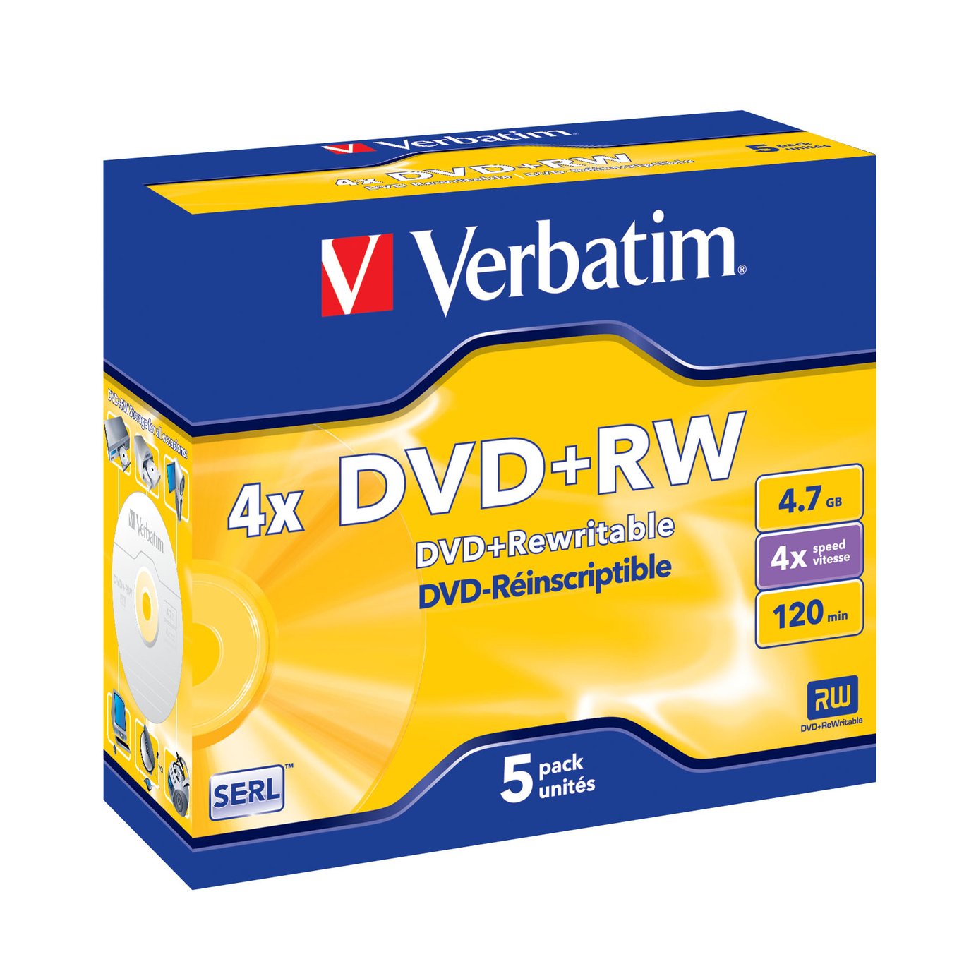 DVD+RW Verbatim 4x jewelcase 4,7 GB 36020004_1