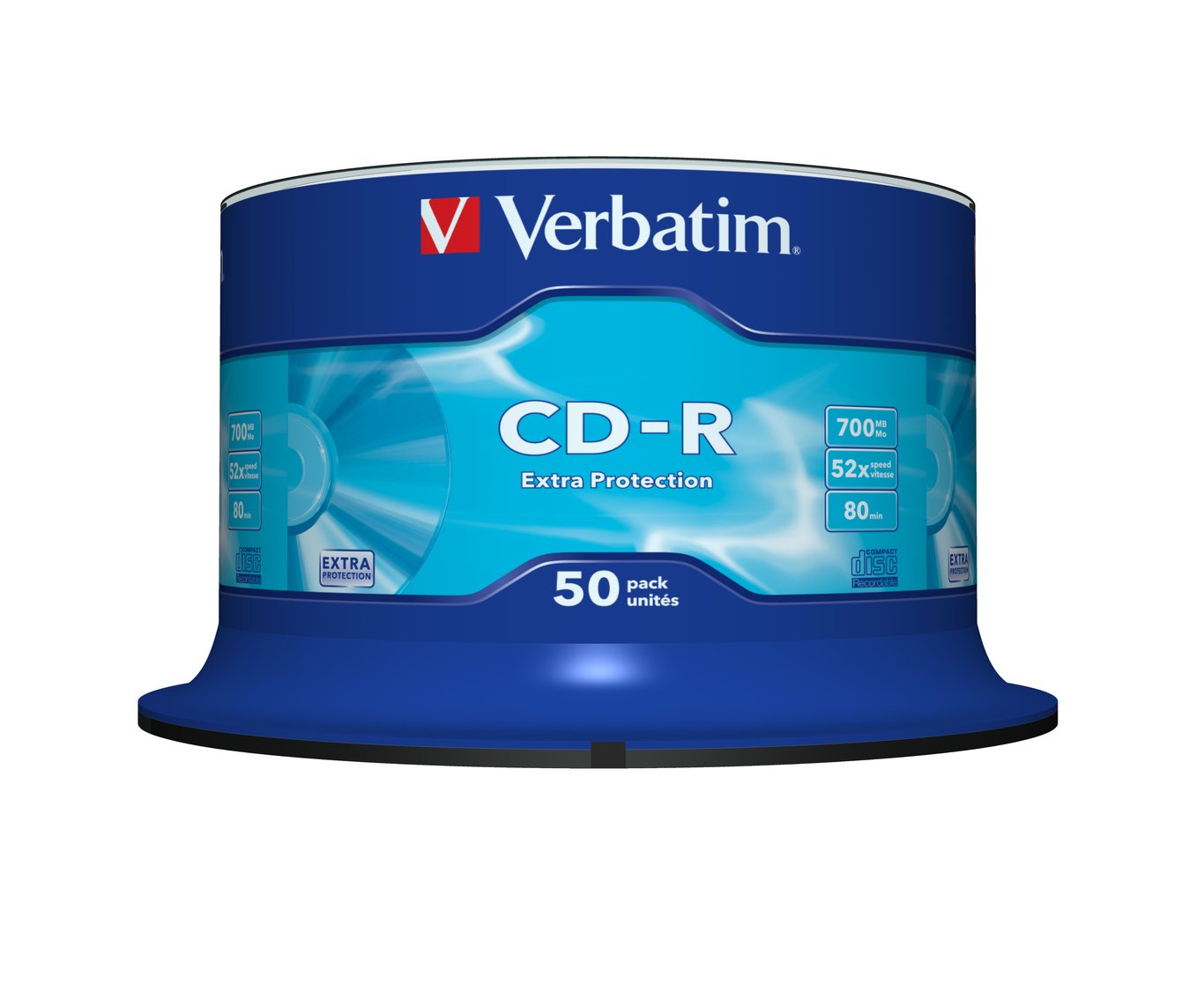 CD-R Verbatim 52x cakebox 700MB 36020026_1