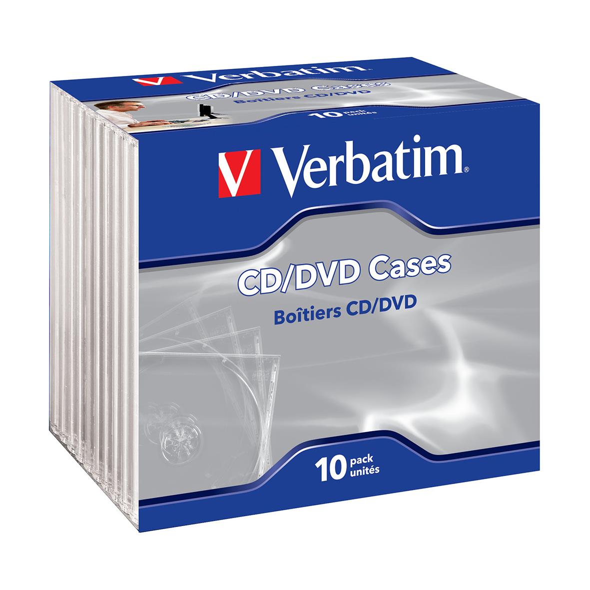 Transparent CD/DVD fodral i plast för förvaring, 10-pack