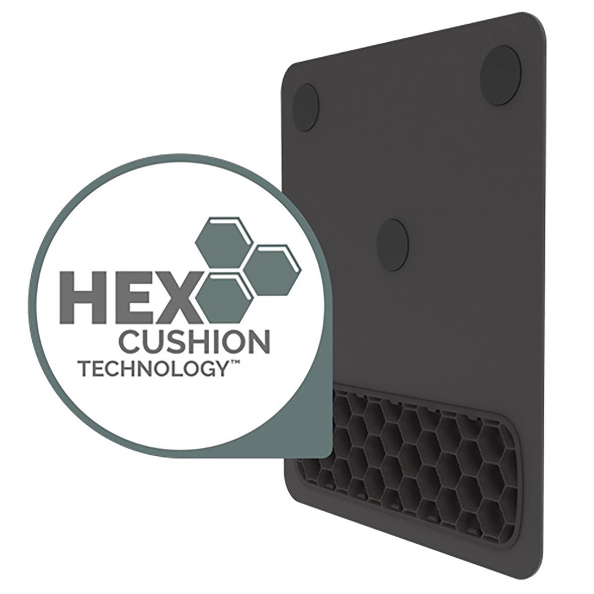 Svart musmatta Fellowes Breyta med handledsstöd och hexagonmönstrad Hex Cushion-teknik på undersidan
