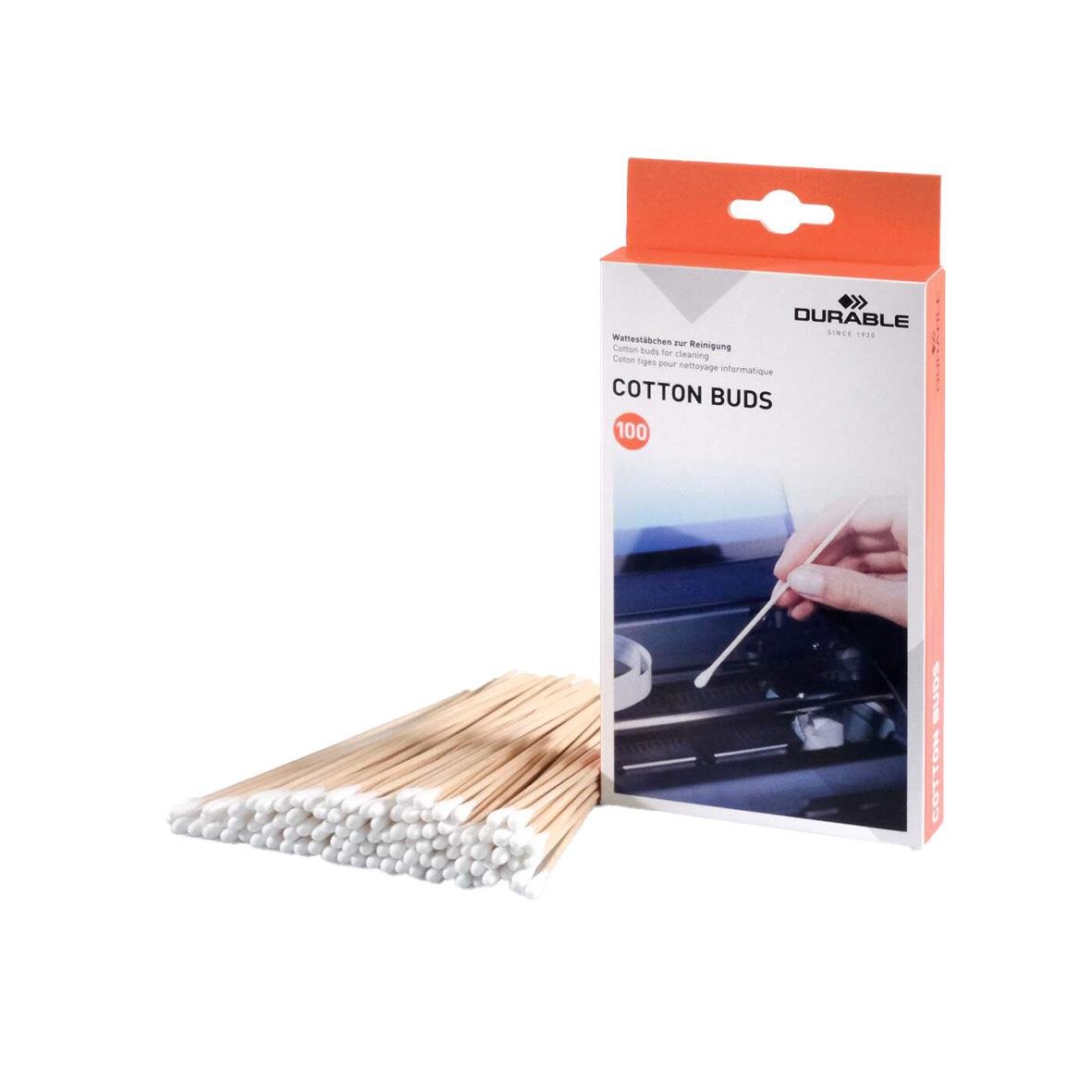 Rengöringstops Durable 15cm, bomullspinnar i förpackning
