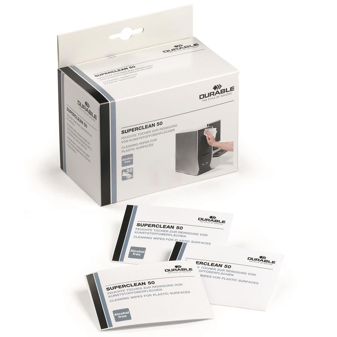 Rengöringsduk Durable Superclean 50-pack för plastytor och ytrengöring