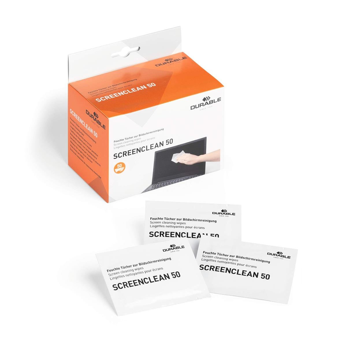 Rengöringsduk Durable Screenclean i styckförpackning för skärmar