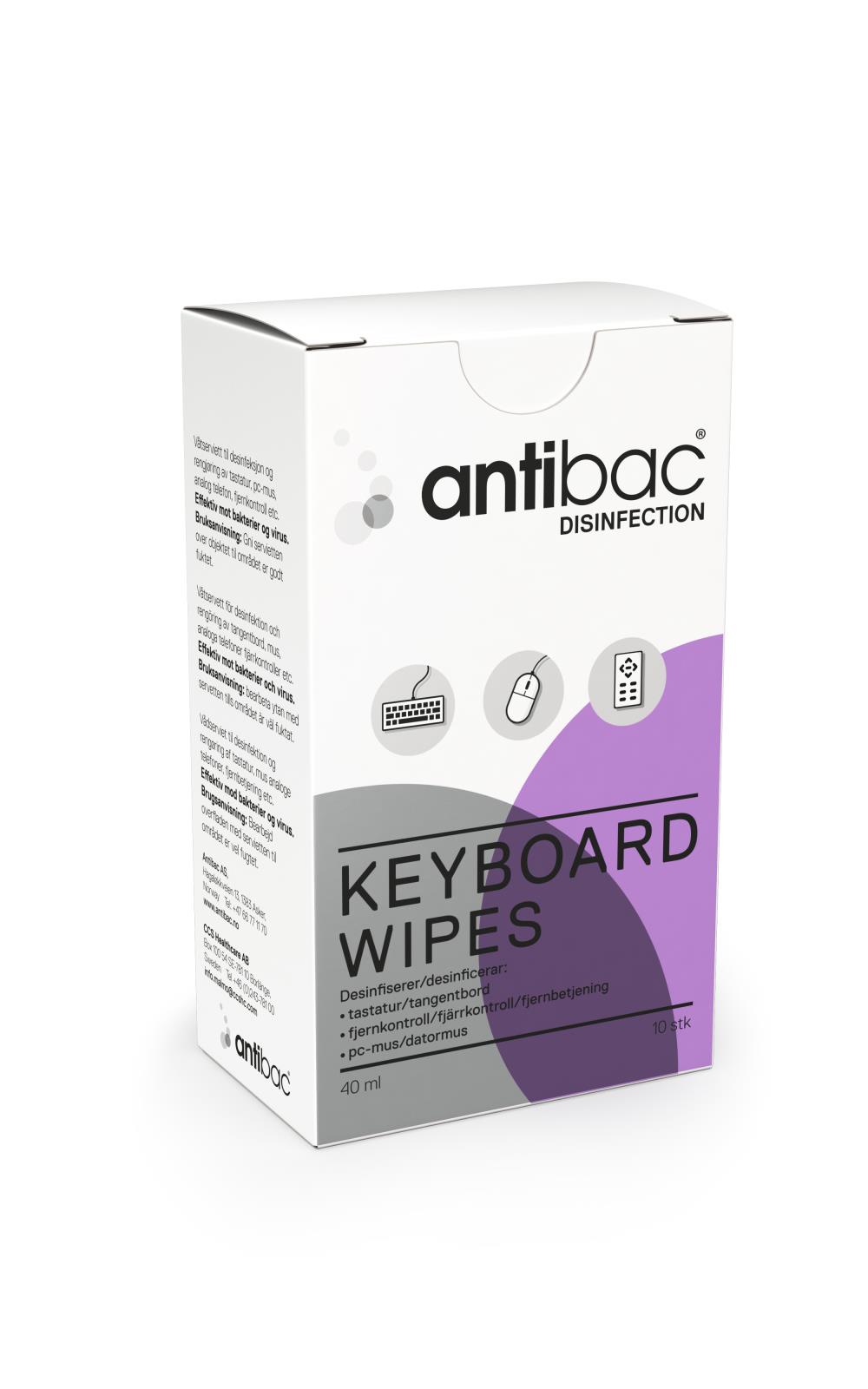 Rengöringsduk Antibac Keyboard Wipes