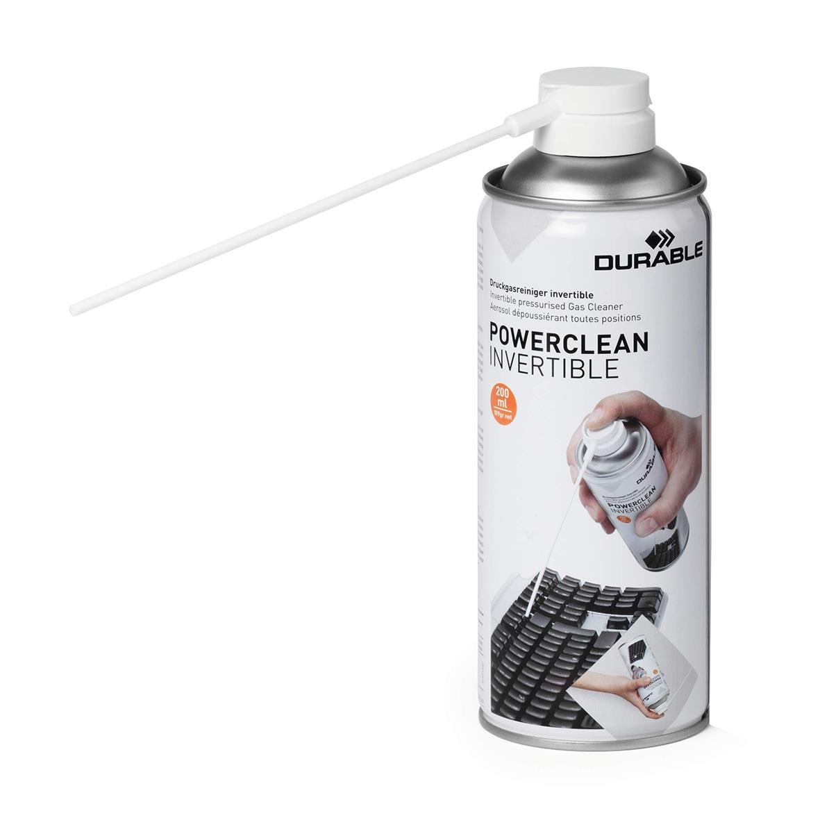 Tryckluftsspray Durable Powerclean Invertible 200ml